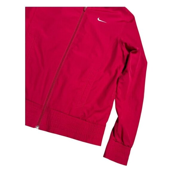 NIKE Pink Lightweight Windbreaker Activewear Bright Running Jacket Womens Small - Picture 4 of 5